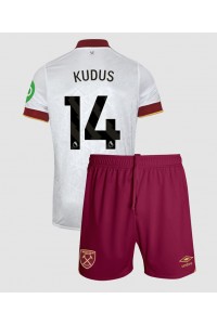 Fotbalové Dres West Ham United Mohammed Kudus #14 Dětské Třetí Oblečení 2024-25 Krátký Rukáv (+ trenýrky)